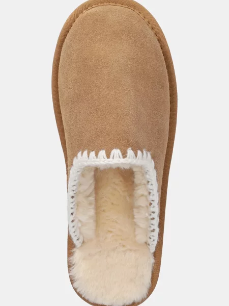 Замшевые тапочки Answear.lab коричневые