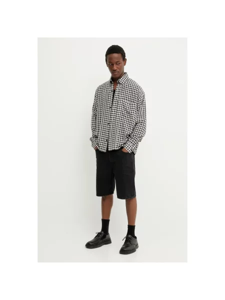 Won Hundred koszula relaxed z kołnierzykiem button-down czarny