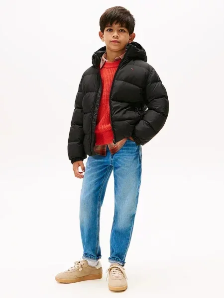 Tommy Hilfiger Детско пухено яке черно