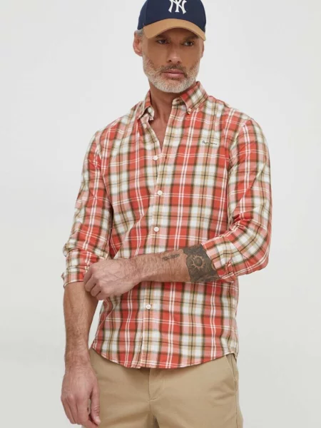 Cămașă Pepe Jeans portocaliu