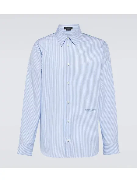 Srajca Versace z vezenjem modra