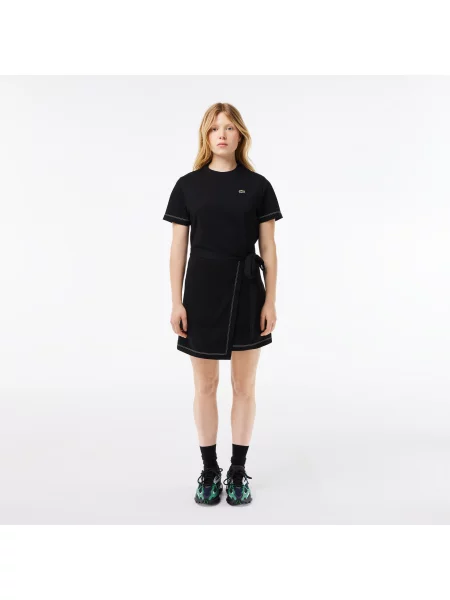 Lacoste Sukienka Flare Fit czarny