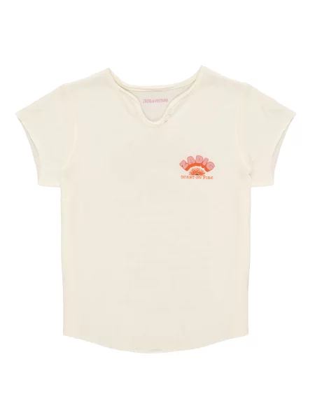 Tricou copii Zadig & Voltaire alb