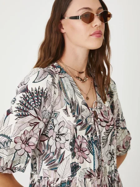 Medicine sukienka multicolor midi rozkloszowana