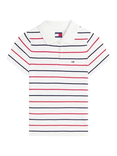 Tommy Jeans Tricou polo alb