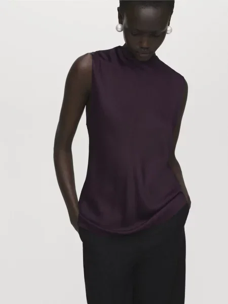 Блуза MANGO бордовий