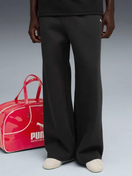 Штани спортивні PUMA Wardrobe Ess Wide Sweatpants комбінований верх чорний
