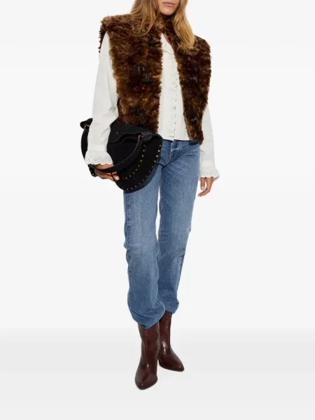 Top Marant Etoile cu volane alb