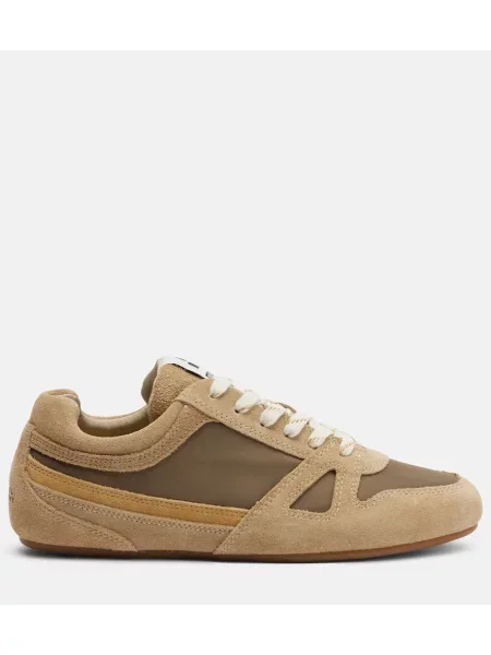 Sneakerși Isabel Marant din piele de căprioară bej