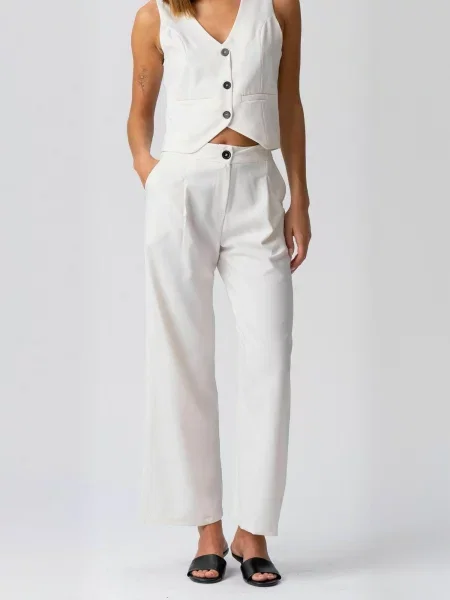 TEESHOPPEN Pantaloni Natalie bej