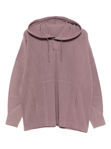 Bluza z kapturem Homme Plisse Issey Miyake plisowana fioletowa