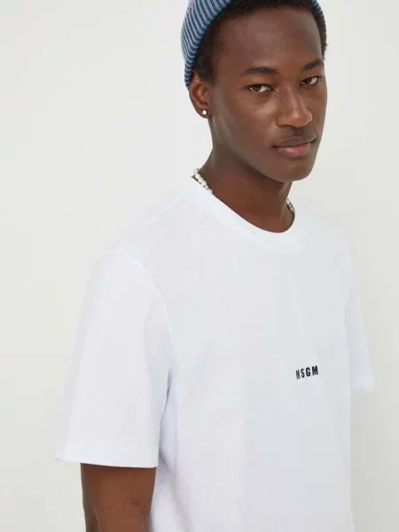 Однотонная футболка Msgm белая