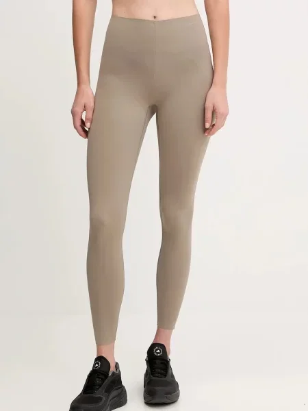 Calvin Klein Performance legginsy gładkie beżowy