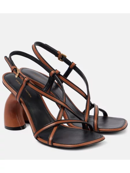 Sandale Dries Van Noten din piele maro