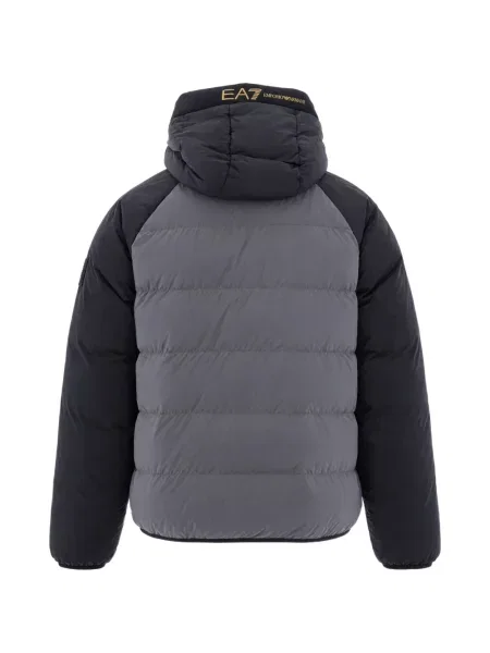 Geacă Ea7 Emporio Armani cu glugă gri