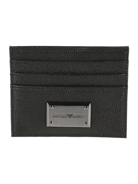 Portfel Emporio Armani z logo czarny