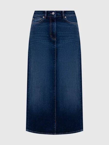 Джинсова спідниця з ефектом потертості Peserico синя
