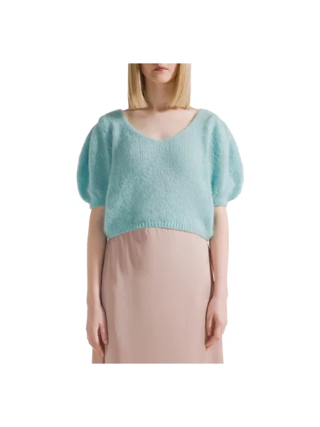 Sweter American Dreams wełniany zielony