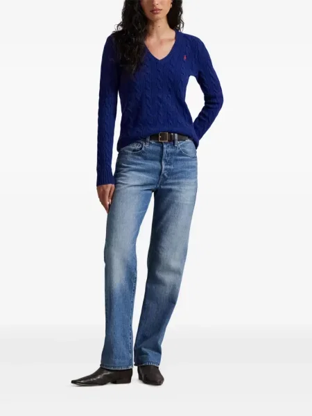 Căciulă Polo Ralph Lauren cu broderie cu dungi cowboy roșu