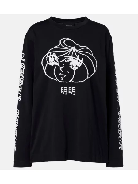 Tricou Simone Rocha din jerseu negru