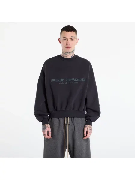 Bluza Fear Of God retro z logo o skróconej długości czarna