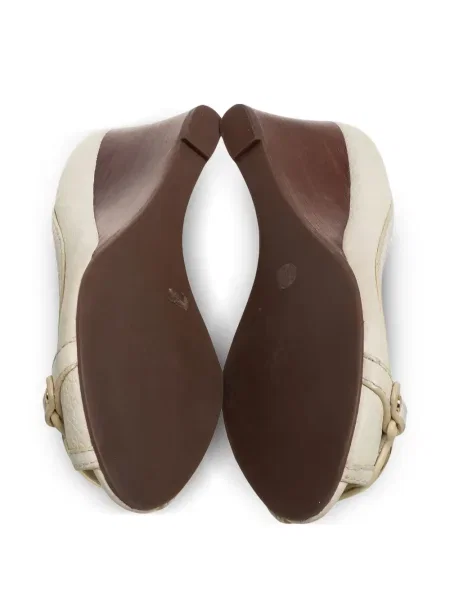 Pantofi cu toc Tory Burch din piele alb