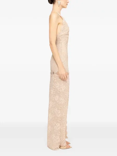 Rochie maxi Nissa din dantelă cu mărgele