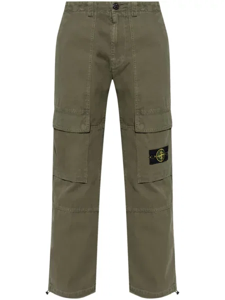 Pantaloni cargo Stone Island cu strasuri verde