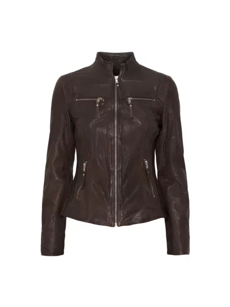 Wielobarwność kurtka skórzana Notyz biker