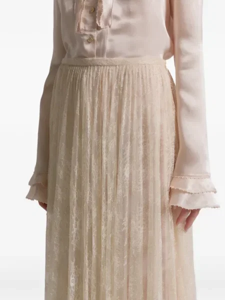 Fustă midi Alberta Ferretti din dantelă până la genunchi