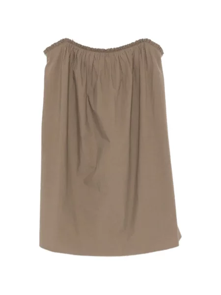 Rochie Matteau cu volane maro