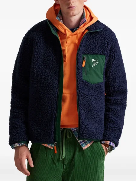 Kratak samt polo majica Polo Ralph Lauren s vezom crna