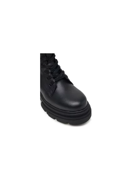 Tommy Hilfiger Žygio batai Leather Th Buckled Lace-Up Boot juoda