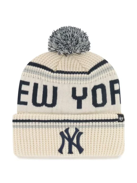 47 brand czapka z pomponem MLB New York Yankees beżowa