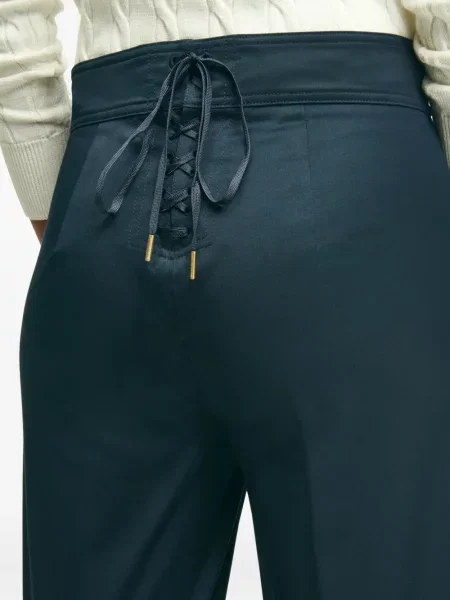 Pantaloni Brooks Brothers cu șireturi din dantelă albastru