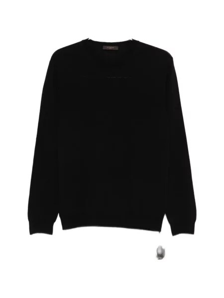 Pulover Zanone cu decolteu rotund negru