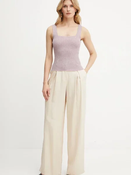 Однотонна блуза Twinset фіолетова