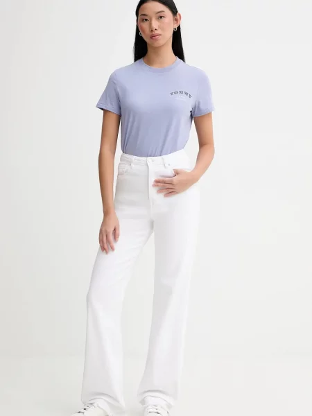 Tommy Jeans kratka majica vijolična