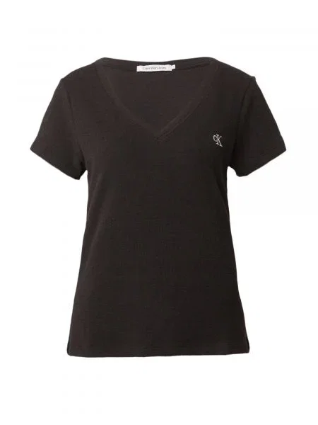Calvin Klein Jeans Tricou SLUB negru