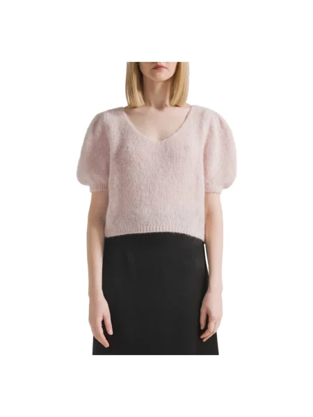 Sweter American Dreams wełniany różowy