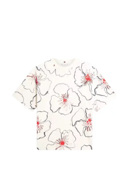 Tricou Tommy Hilfiger cu model floral cu imagine
