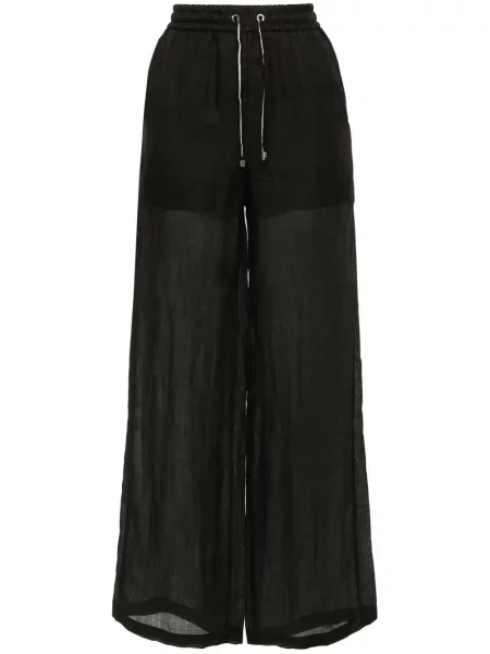 Pantaloni Lorena Antoniazzi transparente negru