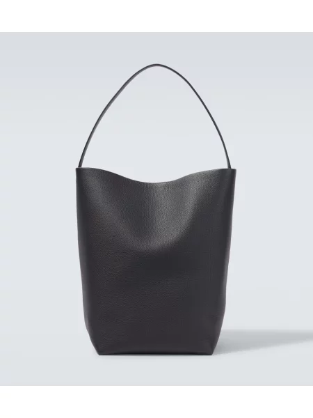 Usnjena torba The Row modra