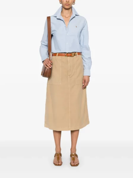 Portofel Polo Ralph Lauren din poplin cu imagine în carouri albastru