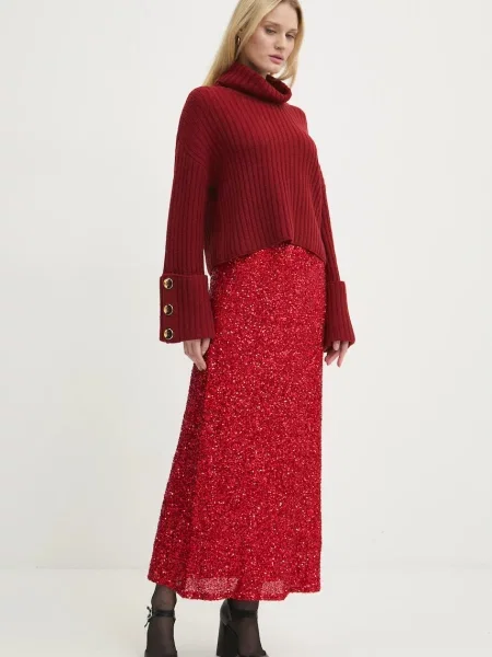 Спідниця Never Fully Dressed Dorris Skirts maxi пряма червоний