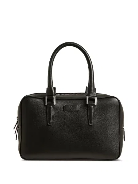 Geantă shopper Kiton din piele negru