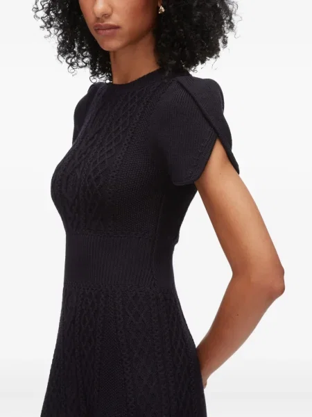 Rochie mini 3.1 Phillip Lim tricotate scurtă de costum negru