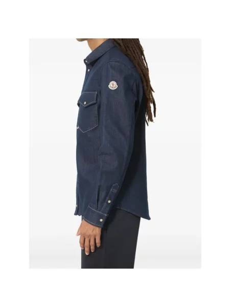 Koszula dżinsowa Moncler niebieska