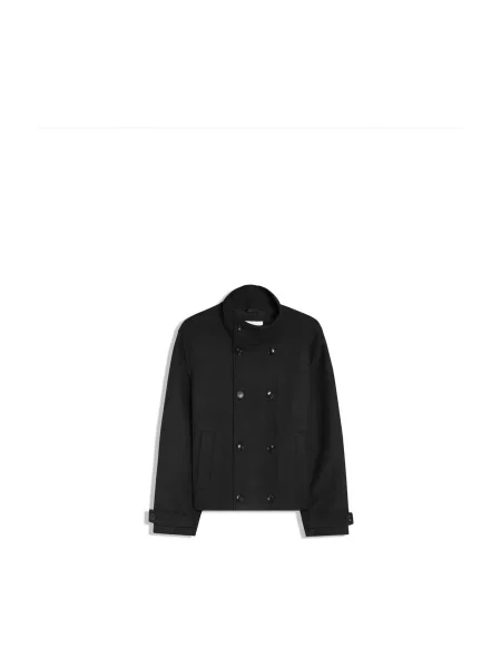 Bershka Geacă de primăvară-toamnă negru