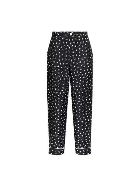 Spodnie Moschino z nadrukiem czarne